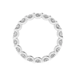 Oval Eternity Ring - 18 Stones